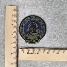 57th Fighter Interceptor Squadron Iceland USAF Military Embroidered Patch Badge