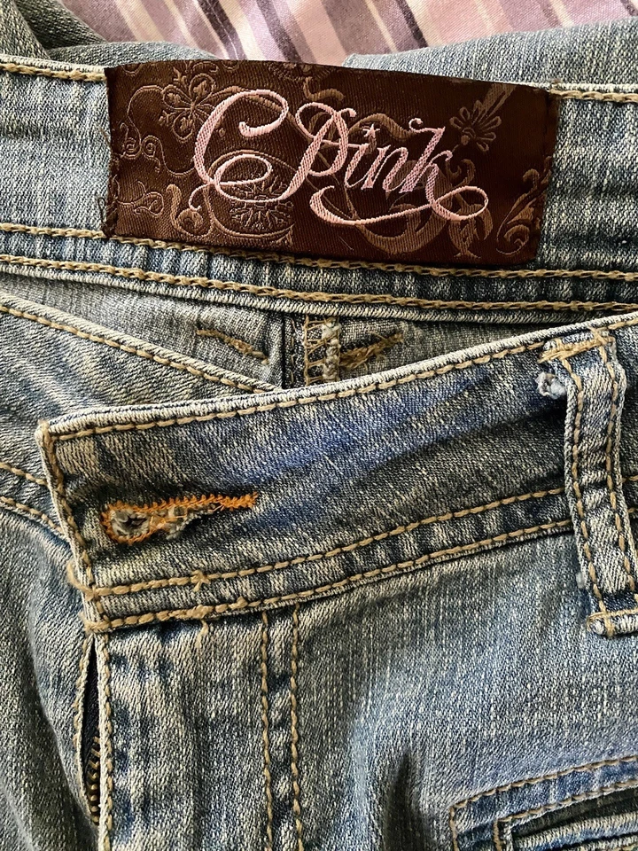 Wide Leg Palazzo Pants Blue Denim Jeans - Image 2 of 4