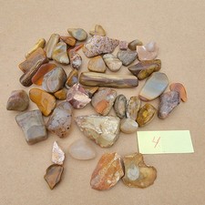 Lot 4 Mixed Polished and Rough Raw Stones Rocks - 11.8 Ounces Bulk Random