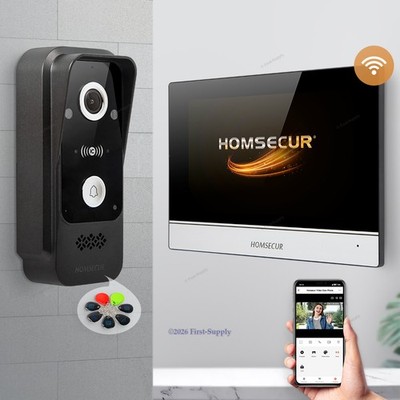 HOMSECUR 4 Wire WIFI HD Video Doorphone Entry Intercom Door Unlock Call Transfer