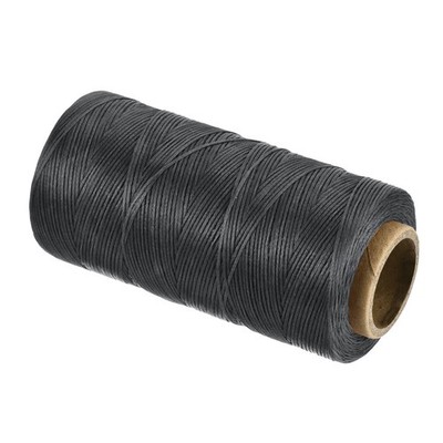 197 Yard 1mm 210D Flacher Wachsfaden Polyester Gewachster Faden Tiefgrau