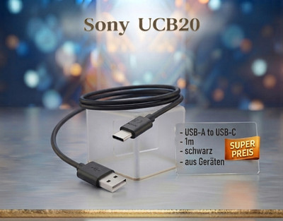 Sony UCB20 Schnell Ladekabel USB-A auf USB-C, 1m, black - SUPER PREIS  