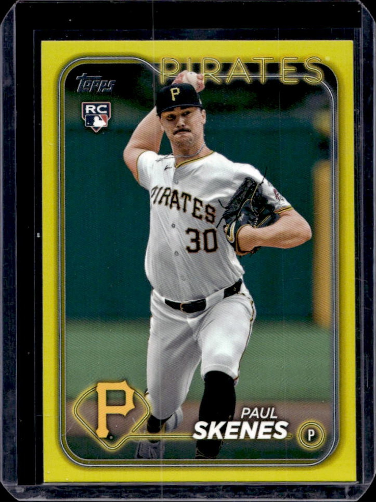 2024 Topps Update Paul Skenes RC Yellow Rainbow Foil Rookie #US100 Pirates