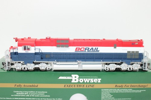 Locomotora diésel Bowser escala HO BC Rail Alco C630M #703 DCC lista 23442 | Zustand: Used