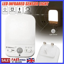 Plug In PIR Motion Sensor Hallway Plug Socket LED Home Night Light Lamp Safe