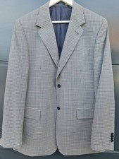 Walbusch Herren Sakko Jacke Jacket – Gr. 52 – Schurwolle – Blau kariert