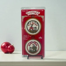 Vogart Crafts Christmas Doubles Cross Stitch Kit Goose Designs DMC Kit New