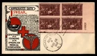 Mayfairstamps US FDC 1947 New Jersey block American medical association centenar