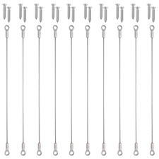 10 Pcs 8" Stainless Steel Cabinet Door Restraint Cable Flexible Braided Limiter