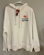 Diet Coke Hoodie XXL White "I Need a Diet Coke" Sold Out Limited Edition