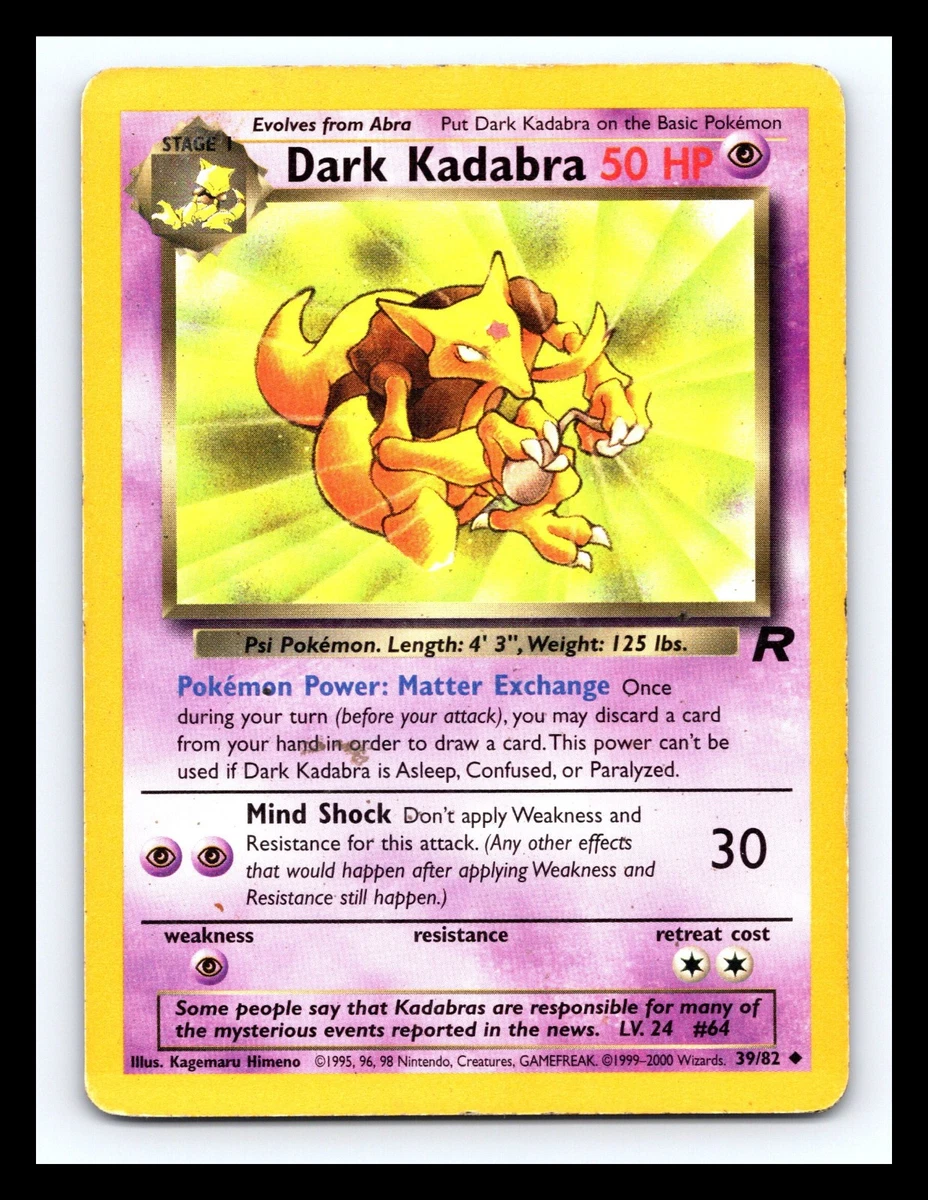 dark kadabra pokemon card value Dark Kadabra 1st Edition main image 0