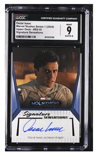 Upper Deck 2024 Marvel Studios Signature Oscar Isaac Moon Knight Auto CGC 9