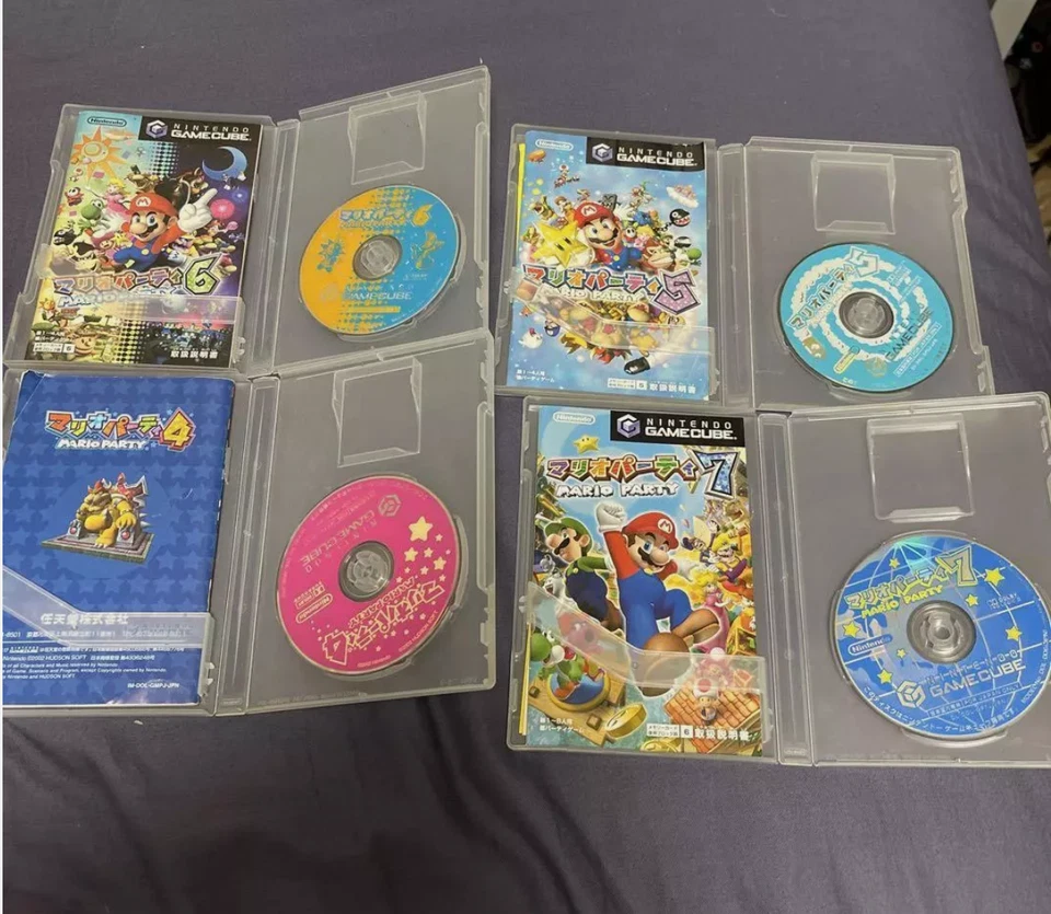 Mario Party 4 5 6 7 Lot set Nintendo GameCube NGC w/Manual - Image 2 of 4