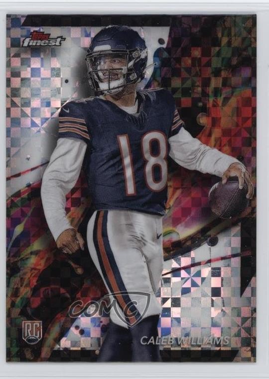 2024 Topps Finest Common Checkerboard Refractor Caleb Williams #61 0az0
