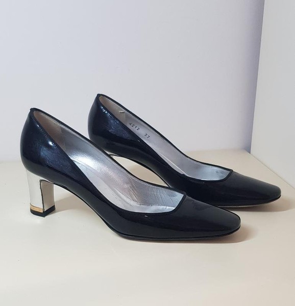 Dolce & Gabbana Damen Heels schwarz Leder 37 #3F15