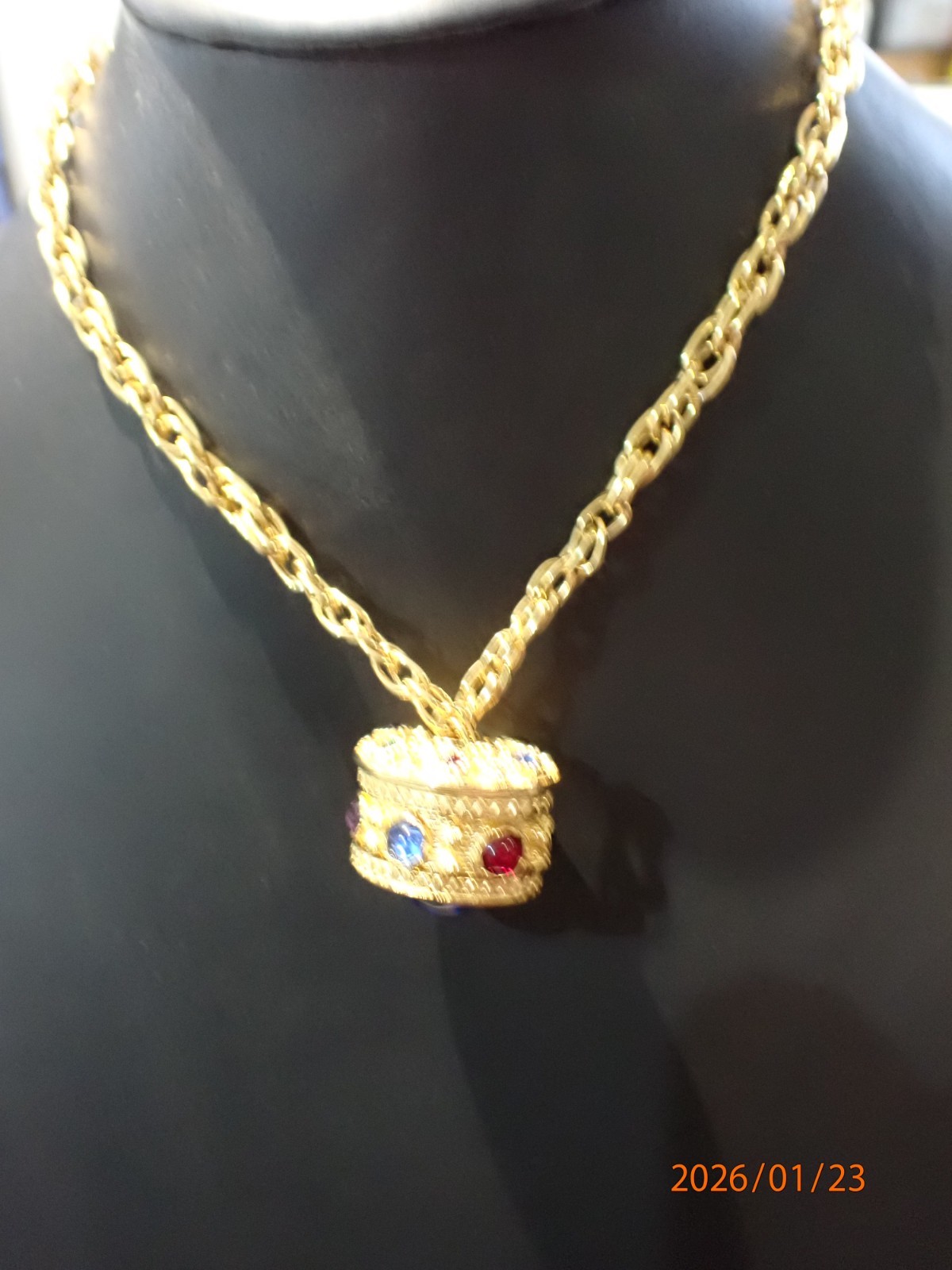 Montre pendentif L Desroche vintage montre de col fonctionnelle femme