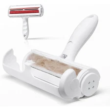 Dual-sided Pet Hair Remover Roller Lint Brush Manual Reusable Cleaning Tool 