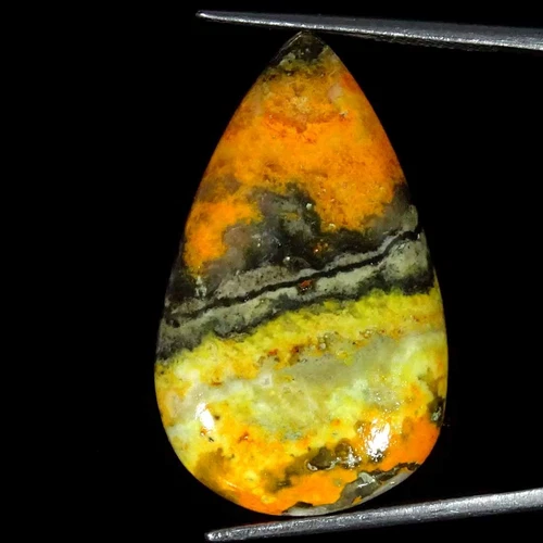 20.00Cts Natural Bumble Bee Jasper Pear Cabochon Loose Gemstone