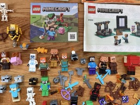 Lot of RARE LEGO Minecraft Minifigures + Sets 21183 21185 21131 21124 21252 More