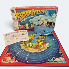 Shark Attack! Board Game Vintage 1988 Milton Bradley, Tested **COMPLETE**