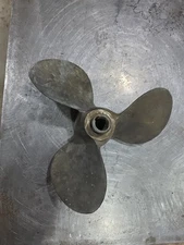 Antique/ Vtg Michigan Prop 3 Blade Brass Propeller SMC 58 /830 Shaft Size 3/4 