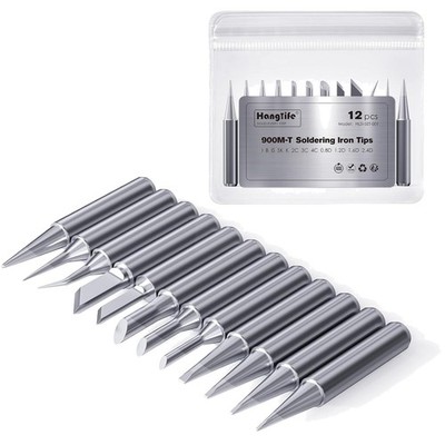Lötspitzen Set 12 Stück für Hakko Atten Yihua 900M Lötstationen Kupfer