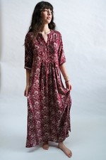 Natalie Martin Sami Dress size XS Red Maxi Floral Lightweight Boho Summer