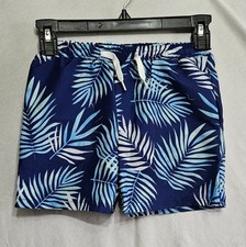 IFFEI Boys Leaf Print Quick Dry UPF 50 Swim Trunks Size 6-7Y