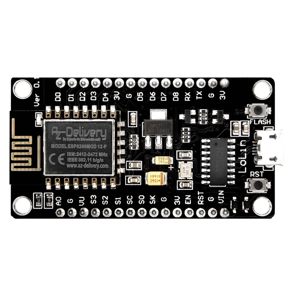 CH340 V3 ESP8266 NodeMCU Arduino kompatibel Lua Lolin WLAN Micro WiFi ESP-12 F - Bild 3 von 4