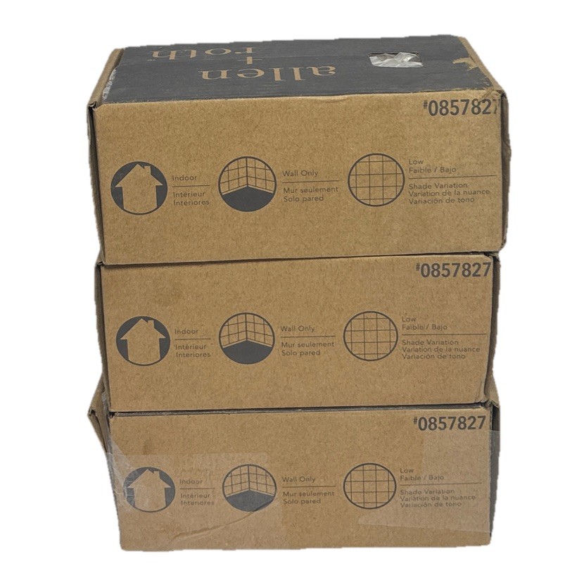 Allen + Roth 12 Pack Charcoal Ceramic Half Round Tile 0857827 1.2 x 6 ...