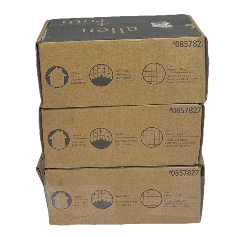 Allen + Roth Paquete de 12 Azulejos Semi Redondos Cerámica Carbón 0857827 1,2 x 6 en 3 Cajas Foto 4 de 4