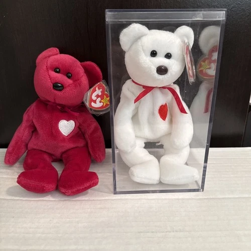 VALENTINO and Valentina the Bear Vintage Beanie Babies