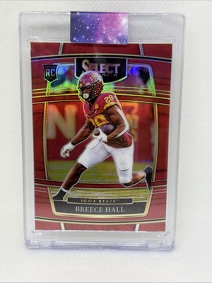 BREECE HALL 2022 PANINI SELECT DRAFT PICKS #12 RED PRIZM RC CONCOURSE 63/149
