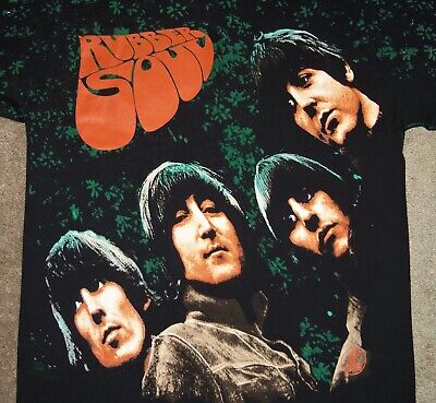 VINTAGE 90's THE BEATLES RUBBER SOUL HANES ALL OVER PRINT VINTAGE 90's THE BEATLES RUBBER SOUL HANES ALL OVER PRINT