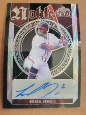 Michael Harris II 2023 Leaf Metal Noble Wave Autograph 2/6 Baseball Card
