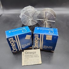  2 OMEGA 467-011 35mm Film Developing Reel Darkroom JAPAN Stainless Steel NOS