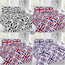 Union Jack Duvet Cover Printed Quilt Cover Bedding Set Pillow Case All Sizes