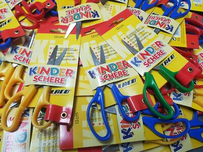 1/3/5/10 Stück Kinderschere Bastelschere BLAU spitze Klinge 13cm robust Kita Hor