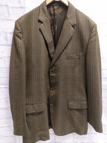 Chaqueta de colección Hardy Amies Golden Talisman 45" pecho marrón lana tweed para hombre
