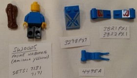 Lego SW0025 Padme Naberrie, 3821px1, 3822px1, 3298px7, 4495A - Sets 7131 & 7171