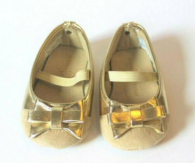 gold baby shoes size 3