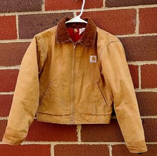Vintage Carhartt JQ606 Detroit Jacket Coat 14 Duck Canvas Quilt Lined USA Made