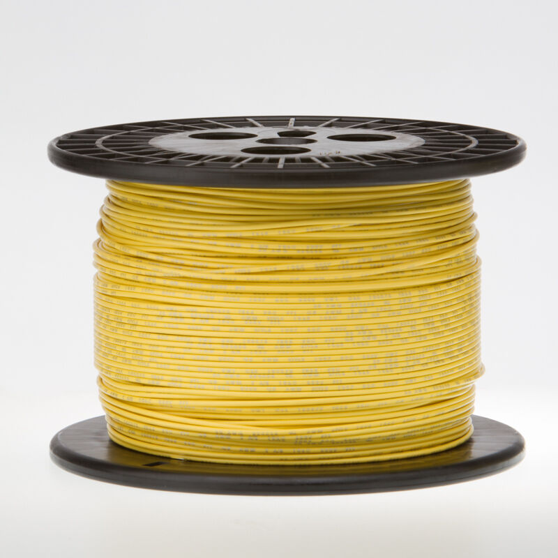 18 AWG Gauge Solid Hook Up Wire UL1007 Yellow ft 300 0.0403