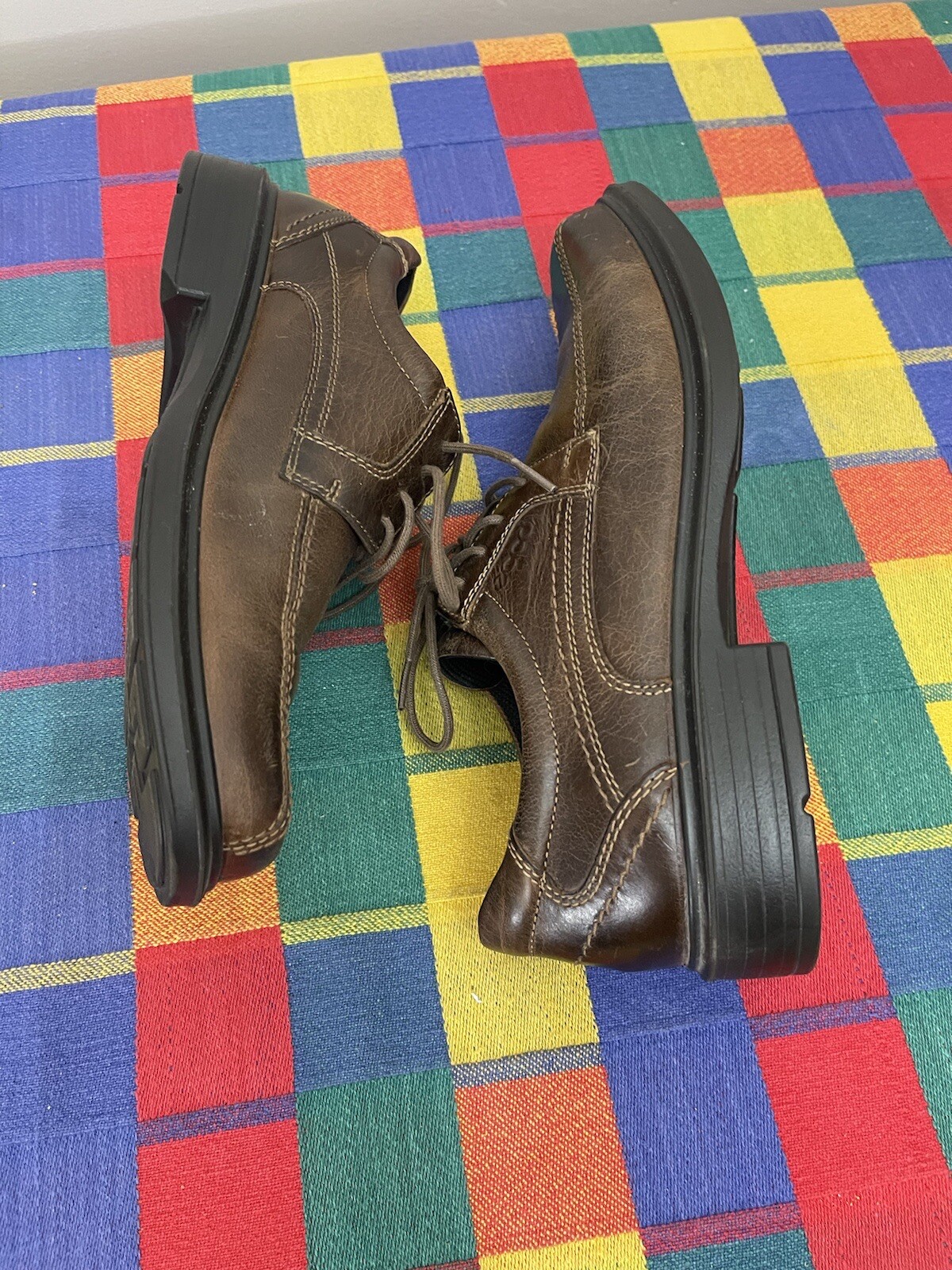 SAOLA Ecco Derby Uomo Lacciata Marrone EUR 40 Indossato delicatamente! Fondi eccellenti