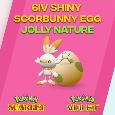  6IV GLÄNZENDES Scorbunny Ei mit Libero | Pokemon scharlachrot und violett | AM SELBEN TAG  