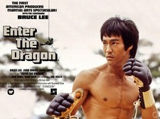 ENTER THE DRAGON 1973 Quad poster print 30x40" Bruce Lee John Saxon FREEP&P RARE