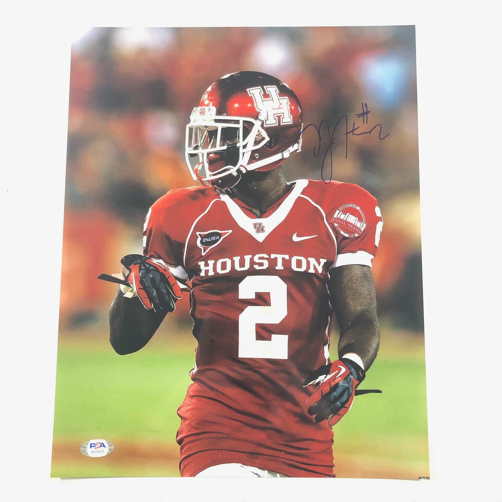 DJ Hayden signed 11x14 photo PSA/DNA Houston Cougars Autographed 