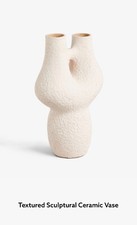NEXT White Textured Sculptural Ceramic Vase Brand New