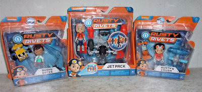 Group of (3) Rusty Rivets - Jet Pack, Rusty & Crush, Ruby & Bytes