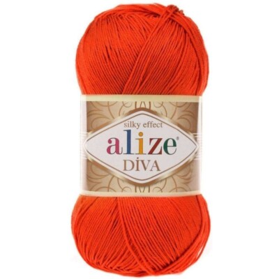 DIVA ALIZE SILKY MERCERIZED ACRYLIC YARN FOR HANDICRAFTS/GARMENTS 3.5OZ/100GR